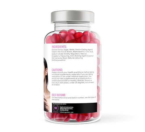 Cognihax Biotin Strawberry Gummies. 2 Months Supply for Hair, Skin and Nails.