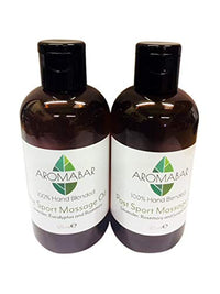 Aromabar Pre & Post Exercise Sports Massage Oils Twin Pack