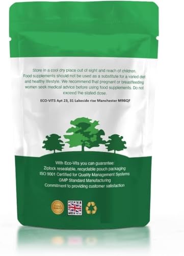 Glutathione (Reduced) 1000mg 60 Tablets – Antioxidant & Cellular Health Support – Suitable for Vegetarians – by ECO-VITS