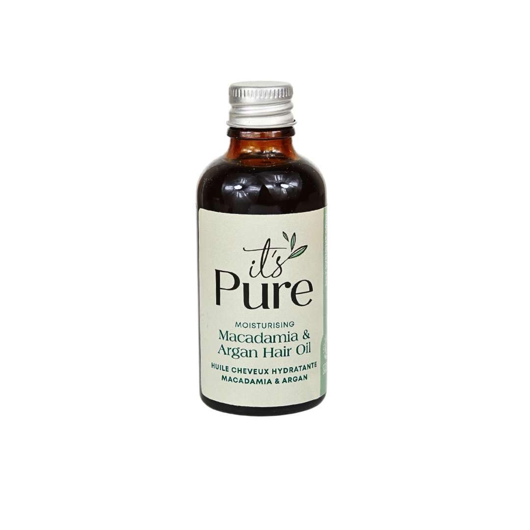It's Pure It’s Pure Macadamia & Argan Hair Oil 50ml | 100% Organic, Natural & Cruelty-Free