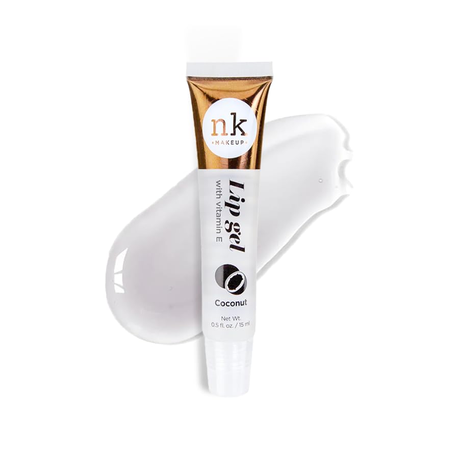 Nicka K NK lip gloss gel 15ml Vitamin E, Shiny, Nourishes, Lip gel (Coconut, Pack Of 5)