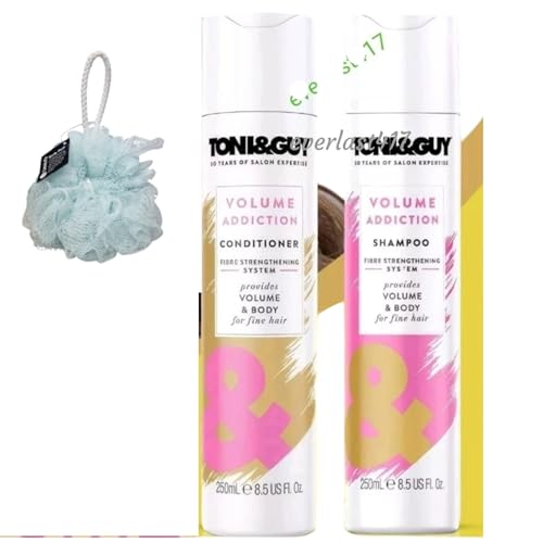 Generic Toni Volume Addiction Shampoo AND Conditioner for Fine Hair, 250ml,DUO SET With Free Beauty Body Puff(Any Colour)