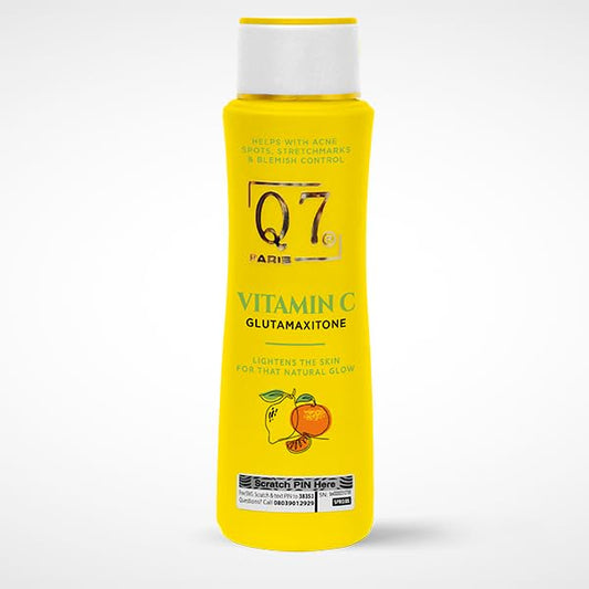 Q7 PARIS Q7 Vitamin C Glutamaxitone Skin Lightening Lotion | The Ultimate Solution for Acne, Hyperpigmentation, and Blemish Control | Suitable for All Skin Types - 300ml