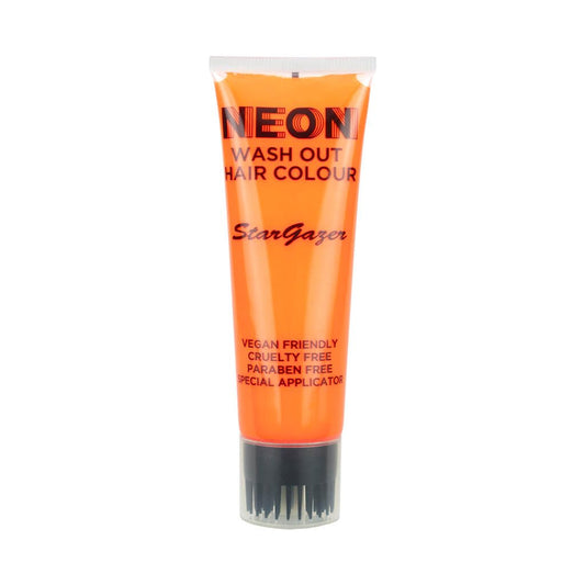 Stargazer Neon UV-Reactive Wash Out Hair Colour, Super Vibrant Colour, Orange