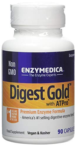 Enzymedica ENZYMEDICA - Digest Gold (90 Capsules) | Digestive Enzyme Supplement | Digestive Enzyme Blend with ATPro for Maximum Support, Nutrient Supplement, Gut Health Supplement, Vegan, Dairy Free