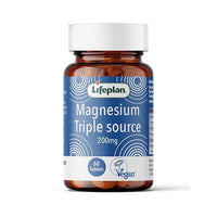 LIFEPLAN Lifeplan Magnesium Triple Source Supplement 200mg - 60 Tablets - 220 Grams