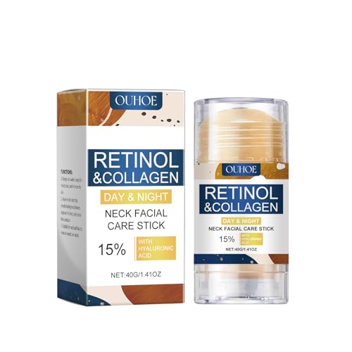 Retinol & Collagen Neck Facial Care Stick, Anti Aging Neck and Firming Cream - Tighten and Hydrate Skin Day