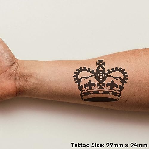 Azeeda 'Royal Crown' Temporary Tattoo - Water Resistant, Skin-Safe, Non-Toxic Transfer (TO00063875)