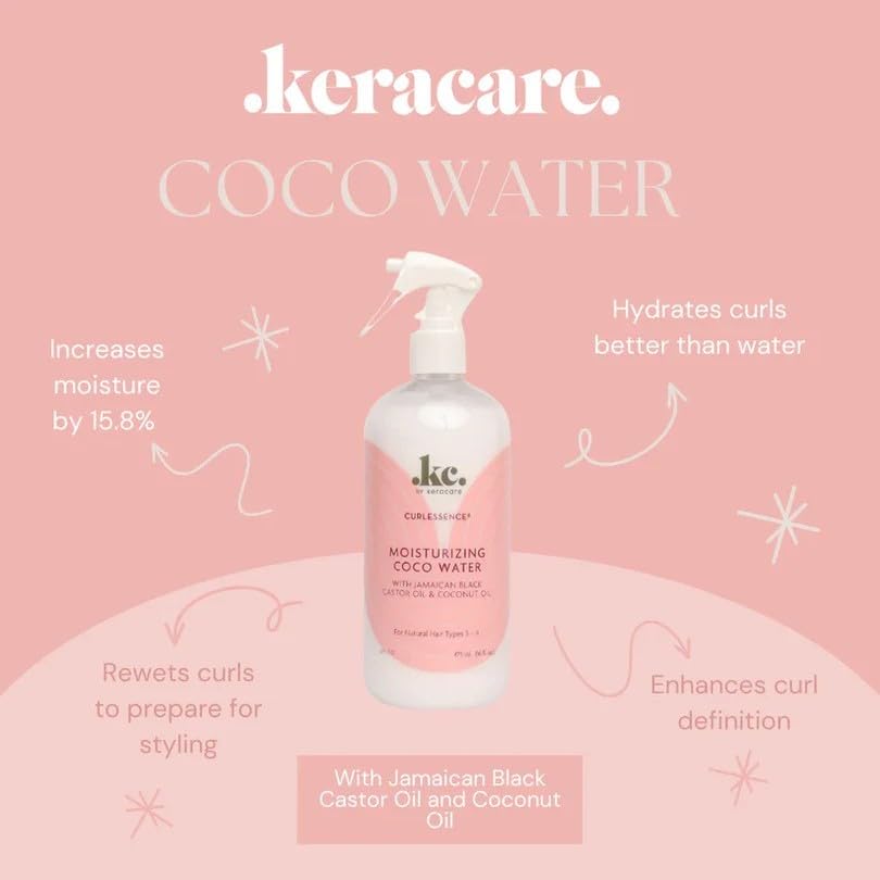 KeraCare Curl Essence CoCo Water- Moisturises, Refreshes & Softens 16oz