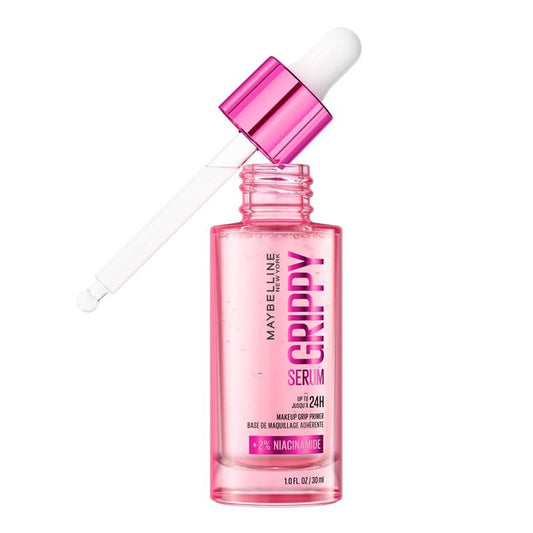 Maybelline New York Grippy Serum Makeup Primer, Ultra-Blendable, up-to 24H grip, Fresh plumped skin look, Water-based & Vegan formula, Suitable for all skin types (30ml)