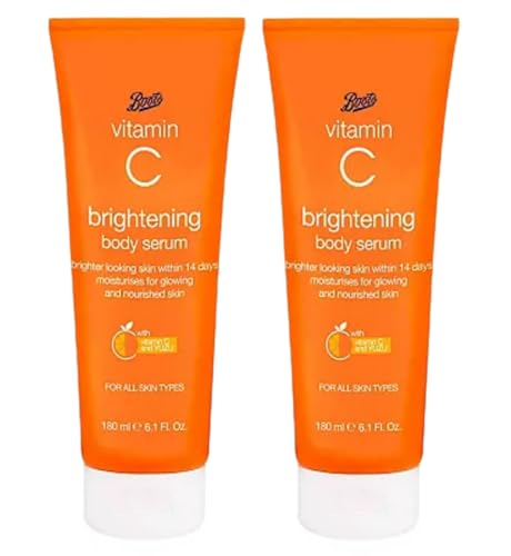 Boots - Vitamin C Brightening Body Serum | For All Skin Types | 180ml [TWIN PACK]