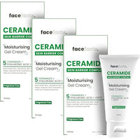 3 Pack Bundle - Face Facts Ceramide Moisturising Gel Cream. Soothes + Strengthens Skin | 3x 50ml. A Hadco Bundle With Our Gold Collagen Eye Pack Included.