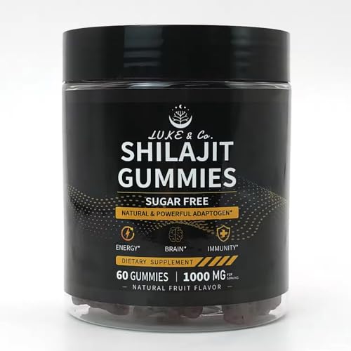 Luke & Co. Shilajit Gummies – Sugar-Free, 1000mg, Natural Fruit Flavor