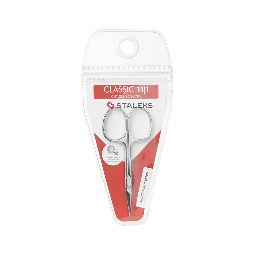 Staleks STALEKS Classic 11 Type 1 Cuticle Scissors - Premium Quality Manicure and Nail Care - Stainless Steel Curved for Long Lasting Beauty