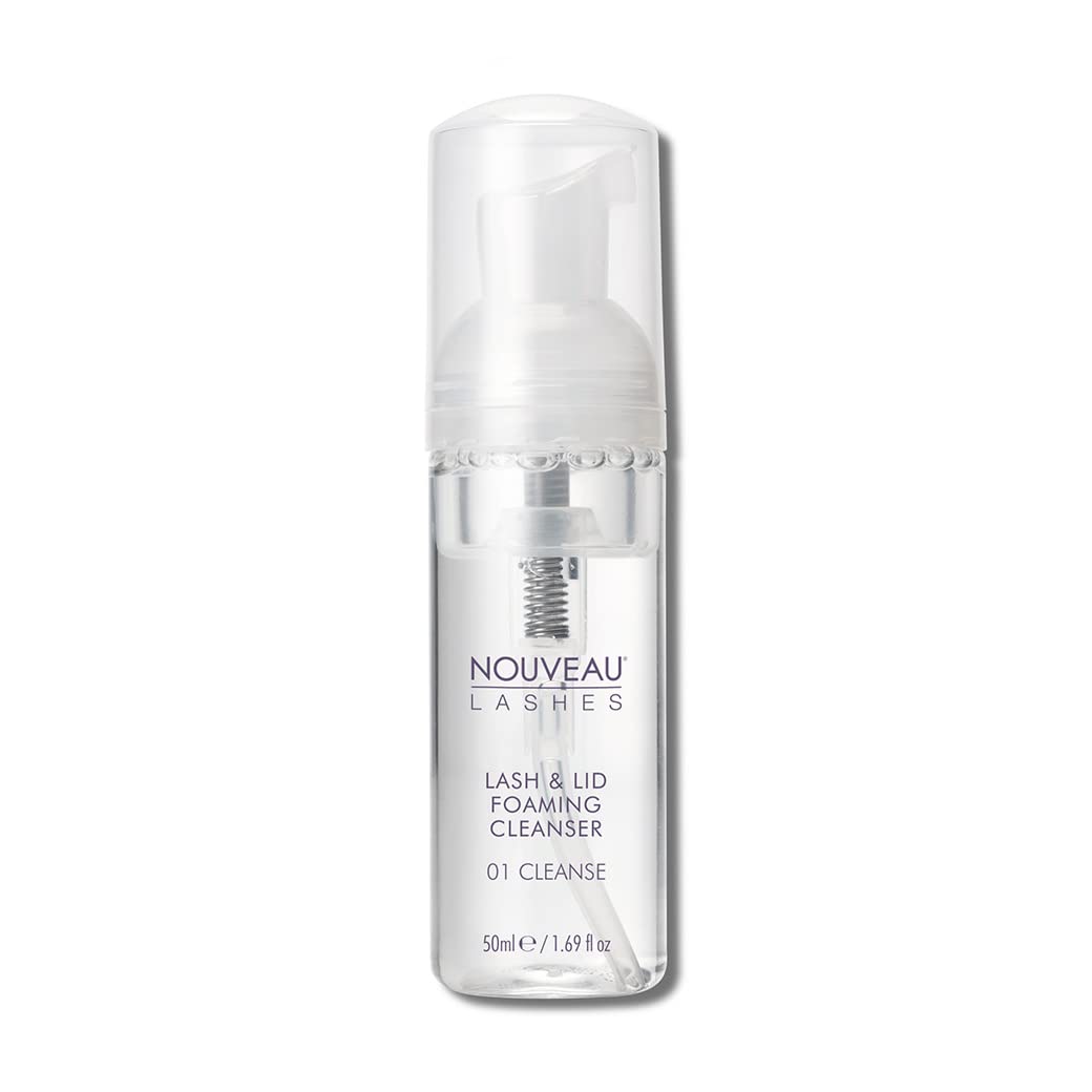 Nouveau Lashes Lash & Lid Gentle Foaming Cleanser, Encourages Optimal Lash and Eyelid Hygiene, Suitable for Use on Lash Extension, Vegan, 50 ml