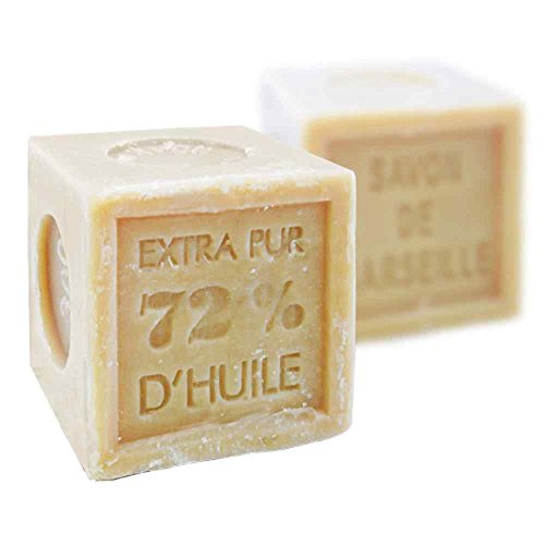 Natural Vegetable Marseille Palm Oil Beige Soap Cube 300g, French Traditional Receipt by Foufour