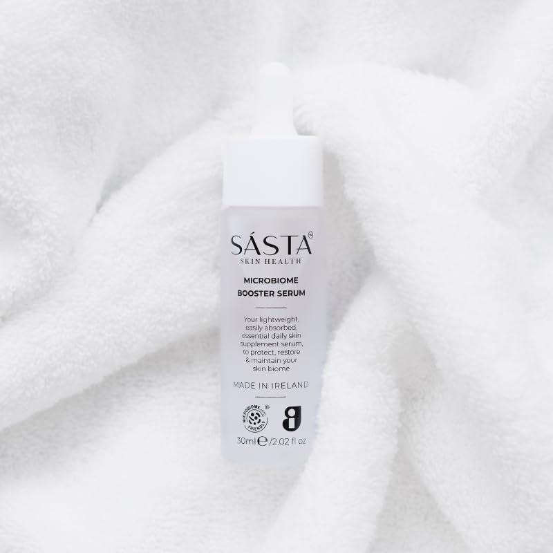 Sásta Skin Health Sásta Microbiome Booster Serum – Prebiotic & Postbiotic Face Serum for Skin Barrier Repair, Hydration, & Anti-Redness, Suitable for All Skin Types 30ml