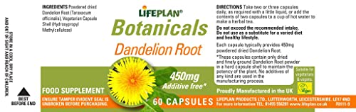 LIFEPLAN Dandelion Root 60caps (Pack of 3)