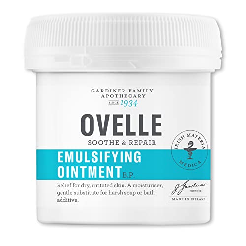 Ovelle Emulsifying Ointment B.P. 500g. Preservative-Free Emollient & Soap Substitute. For Itchy, Eczema & Dermatitis-Prone Skin. Fragrance-Free. Vegan & PETA Certified. Suitable from Newborn