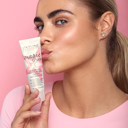 EVELINE COSMETICS Eveline Cosmetics Magic Skin CC Beautifying 8-in-1 Moisturizing Cream for Redness with Hyaluronic Acid, 24k Gold, and Vitamin E - 50ml