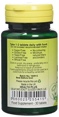 Health Plus Red Clover (40mg Isoflavones) Women's Health Plant Supplement - 30 Tablets