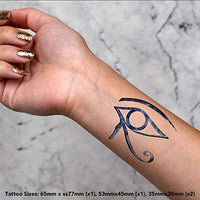 Azeeda 4 x 'Eye of Horus' Temporary Tattoos - Water Resistant, Skin-Safe, Non-Toxic Transfers, Mixed Sizes (TO00059896)