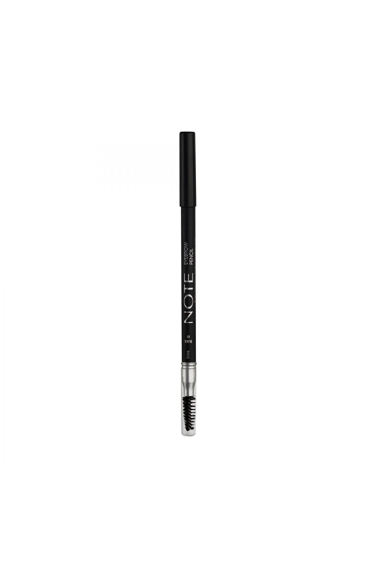 NOTE Cosmetics Eyebrow Double Sided Pencil 01 Black - Waterproof & Long Lasting 1.1 gr