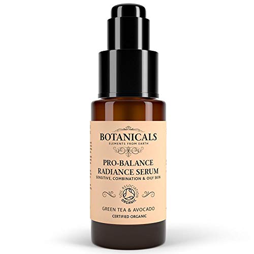 Botanicals Elements From Earth Pro-Balance Radiance Facial Serum - Age Defying, Brightening Repair Formula to Help Prevent Premature Ageing in Sensitive, Oily or Combination Skin, Organic Green Tea & Avocado (30ml)