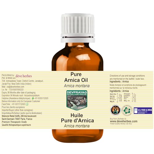 DEVPRAYAG Devprayag Pure Arnica Oil (Arnica Montana) Natural Therapeutic Grade 5ml (0.16 oz)