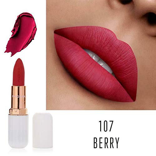 Phoera AQUAPURITY PHOERA ABSOLUTE VELVET MATTE LIPSTICK LONG LASTING WATERPROOF PIGMENT MAKEUP UK (107 Berry)