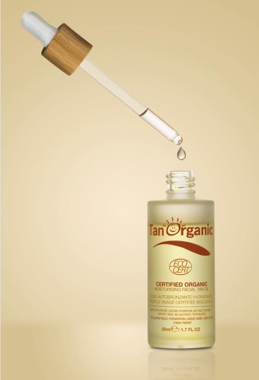 TanOrganic CertifiedMoisturising Self Tanning Oil Fake Tan for Face Organic Natural Vegan 50ml