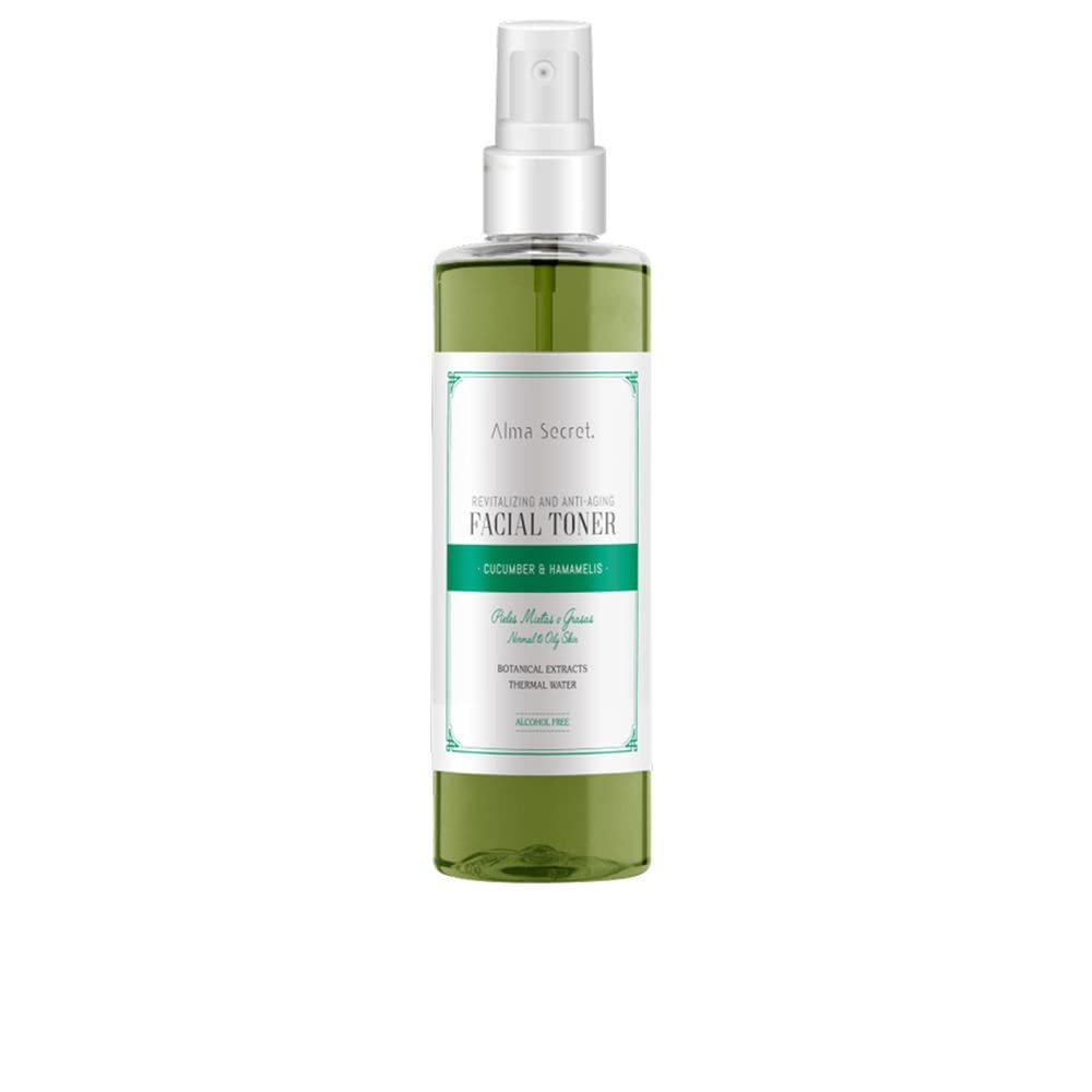 ALMA SECRET Facial Toner revitalizante y antiedad con Pepino & hammamelis 200 ml