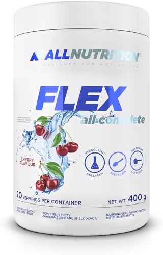 ALLNUTRITION Flex All Complete V2.0 Dietary Supplement – Collagen Protein Powder – Collagen Powder for Women – Collagen Supplements for Men – hydrolyzed Collagen – 400g Cherry
