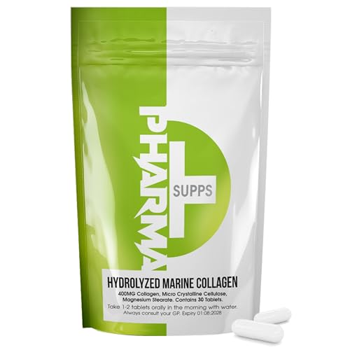 MoovWell Hydrolyzed Fish Collagen Marine Capsules – Skin, Joint Health Support Supplement – 400mg, 60 Capsules – Pure Fish Collagen for Healthy Skin, Hair, Nails, and Joints – Made in UK