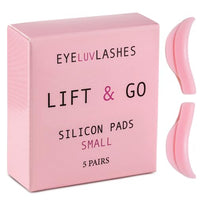 Eyeluvlashes PROFESSIONAL EYELASH EXTENSIONS 5 Pairs Small Lash Lifting Shields Curlers Pads Glueless eyelid shaped Vegan Cruelty Free Eyeluvlashes Lift & Go Lifted Lash Pads Korean Lash Lift (SMALL SHIELDS PINK (5 PAIRS))
