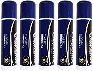 5 Chapstick Classic Original Lip Balm Multipack - SPF 10 Lip Balm with Vitamin E - Moisturising & Protecting Lip Stick for Soft, Crack-Free Lips - SPF Lip Balm Set for On-the-Go Use | TUHIMO UK TM