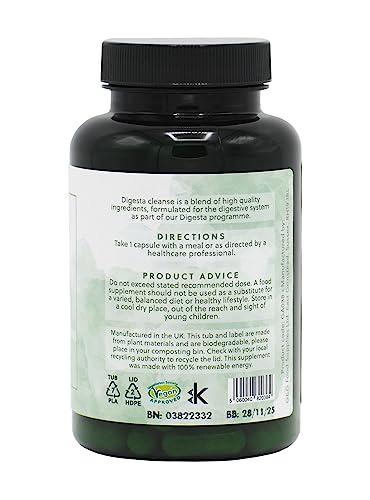Digesta Cleanse Supplement | Oregano, White Willow Bark, Garlic, Clove, Quercetin, Ginger | 120 Vegan Capsules | G&G Vitamins