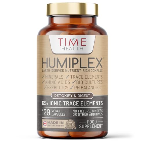 Humiplex™ - Humic Multi-Nutrient Complex - Minerals, Trace Elements, Amino Acids, Probiotics & Prebiotics - pH Balance, Detox & Digestion - UK Made - Zero Additives - Vegan (120 Count (Pack of 1))