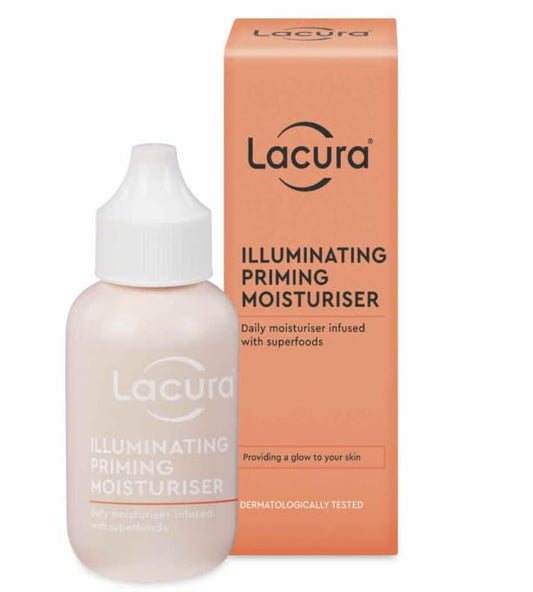 Aldi - Lacura | Illuminating Priming Moisturiser | Daily Moisturiser Indused with Superfoods | 50mL [Imperfect Box]