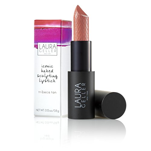 LAURA GELLER NEW YORK Iconic Baked Sculpting Lipstick with Moisturizing Creamy Formula - Lightweight, Long Lasting and Smudge Proof Lip Color, Tribeca Tan