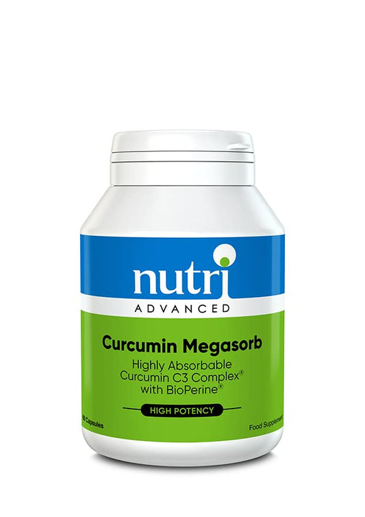 Nutri Advanced - Curcumin Megasorb - Highly Bioavailable Curcumin + Black Pepper Extract - 60 Tablets