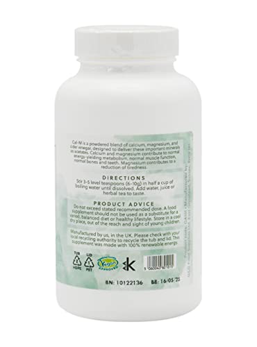 Cal-M Powder | 100g tub | Calcium & Magnesium Blend with Cider Vinegar | Cal-mag Drink Powder | Calcium & Magnesium as Mineral Acetates | G&G Vitamins