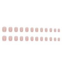 HERBINSOLS French Tip Nails - 24Pcs White French Tips Short Square False Nails - Full Cover Glue on Nails - Reusable - DIY Manicure at Home