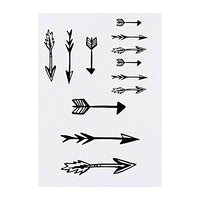 Azeeda 4 x 'Assorted Arrows' Temporary Tattoos - Water Resistant, Skin-Safe, Non-Toxic Transfers, Mixed Sizes (TO00008236)