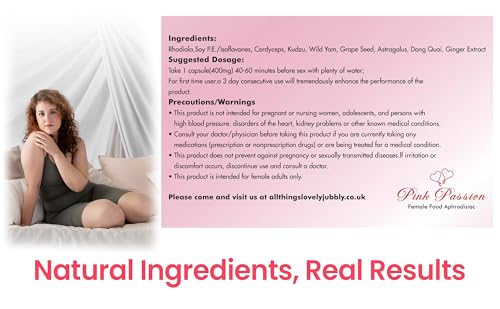 Posie's Petals 6 x Ultra Pink Passion 400mg Tablet for Women. 100% Natural Female Libido Pill.