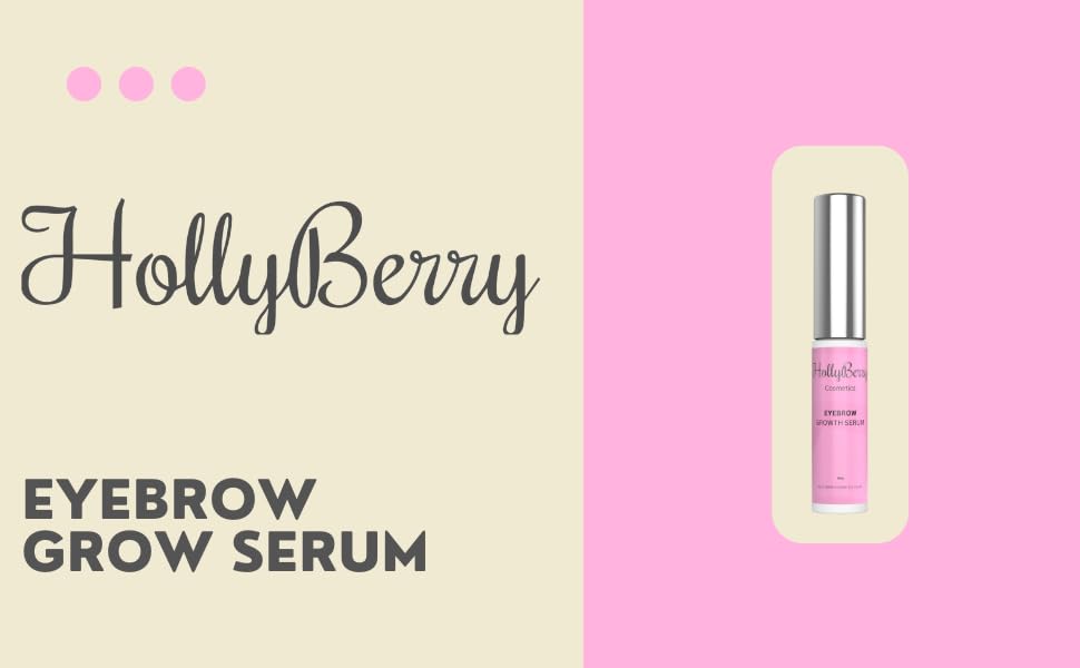 Hollyberry-Premium Eyebrow Growth Enhancing Serum-Peptide Boosting Formula for brows - Conditioner + Vitamins-Visibly Fuller Longer Eyebrows With Hyaluronic Acid Not tested on Amimals