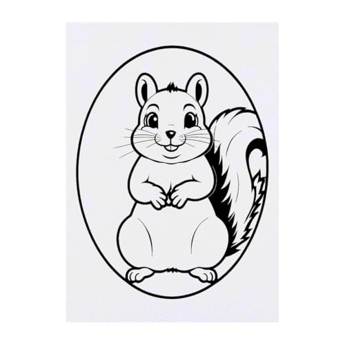 Azeeda 'Jolly Squirrel' Temporary Tattoo - Water Resistant, Skin-Safe, Non-Toxic Transfer (TO00078279)
