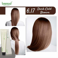 Bremod Premium Series Hair Colour Kit, Cocoa Butter with 12% Oxidant Cream Dark Cold Brown
