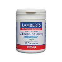 Lamberts L-Theanine Capsules – 200mg Pure L-Theanine from Green Tea – Suitable for Vegans– 60 Vegan Capsules