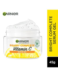 Brightening Moisturiser Garnier, Serum Gel, Infused with Vitamin C and Lemon, For Radiant skin, Garnier Bright Complete Vitamin C, 45g